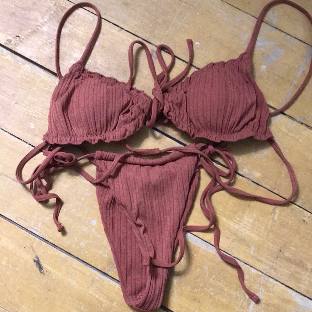 SHEIN brown bikini